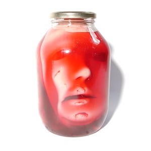 Artículo 401 - Rostro desollado / Accesorio de piel humana - Decoración de terror con rostro desollado e intestinos