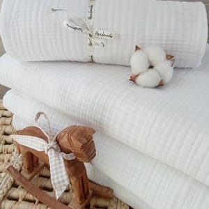 Muslin Fitted  Sheets White Natural 2 Pack Organic  Soft  Muslin Sheet Baby Toddler Sheets