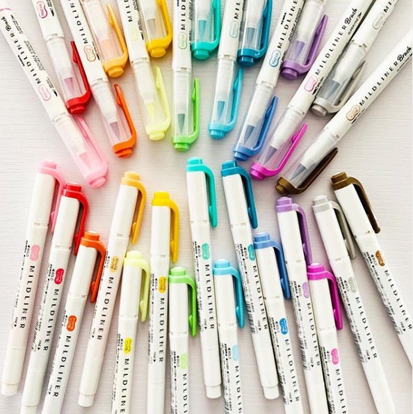 Zebra Mildliner Brush Pens Individual Or Set Of 5 Genuine Etsy Zebra Mildliner Brush Pens Individual Or Set Of 5 Genuine Etsy