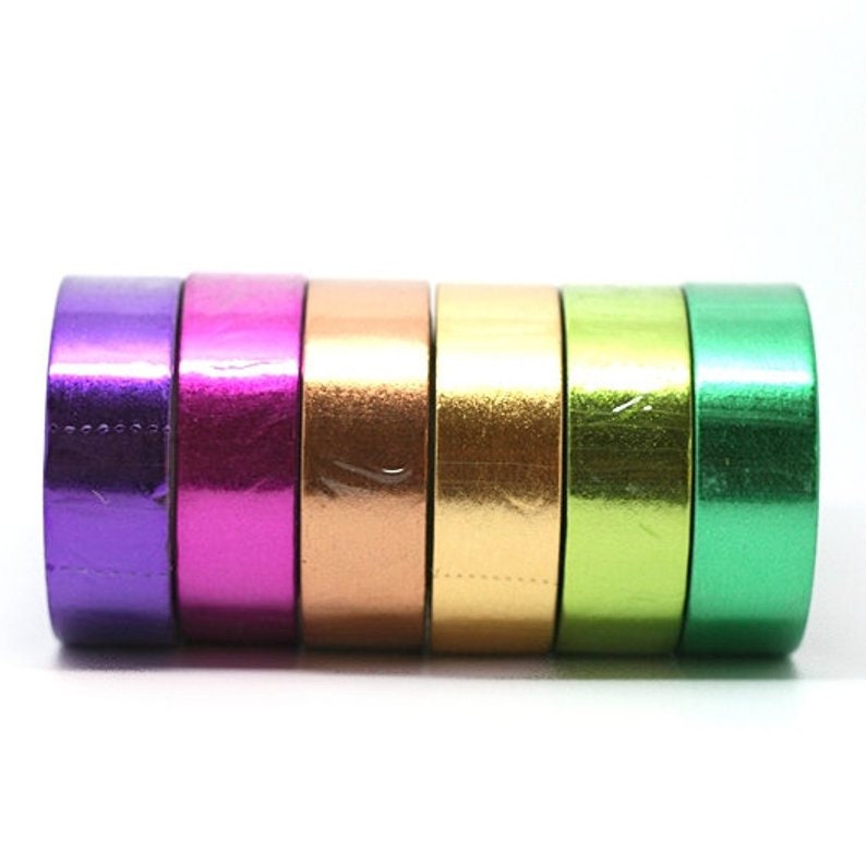 Metallic washi tape set shiny washi tape cheap washi tape Etsy