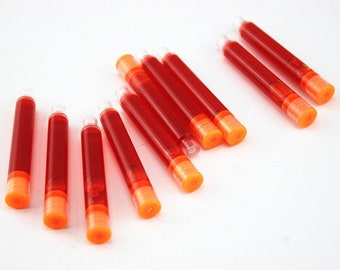 Ink cartridge, pen refill, pink ink, purple ink, orange ink, green ink, bullet journal, school supplies, stationery