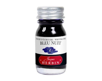 Bleu Nuit Herbin Fountain Pen Ink Bottle 10ml