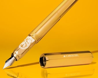 Plaited Gold Tress Aluminium Fountain Pen