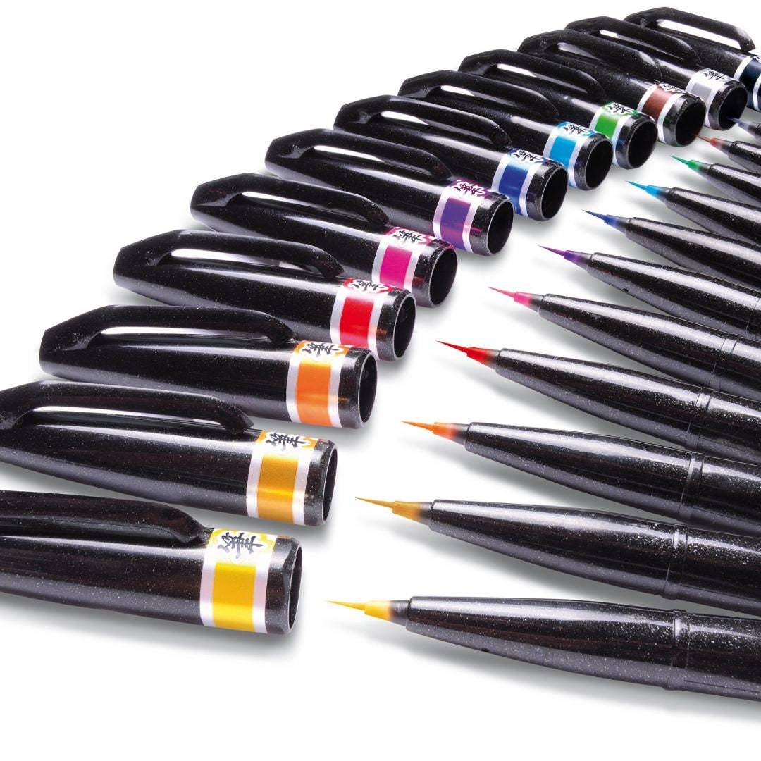 Pentel Brush Sign Pen Artist SESFC30 Extra Fine Brush Pens Etsy