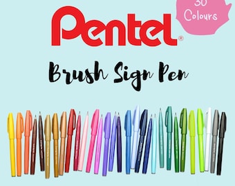 Pentel Brush Sign Pen, Beginner Brush Lettering Pens, Japanese Brush Pens