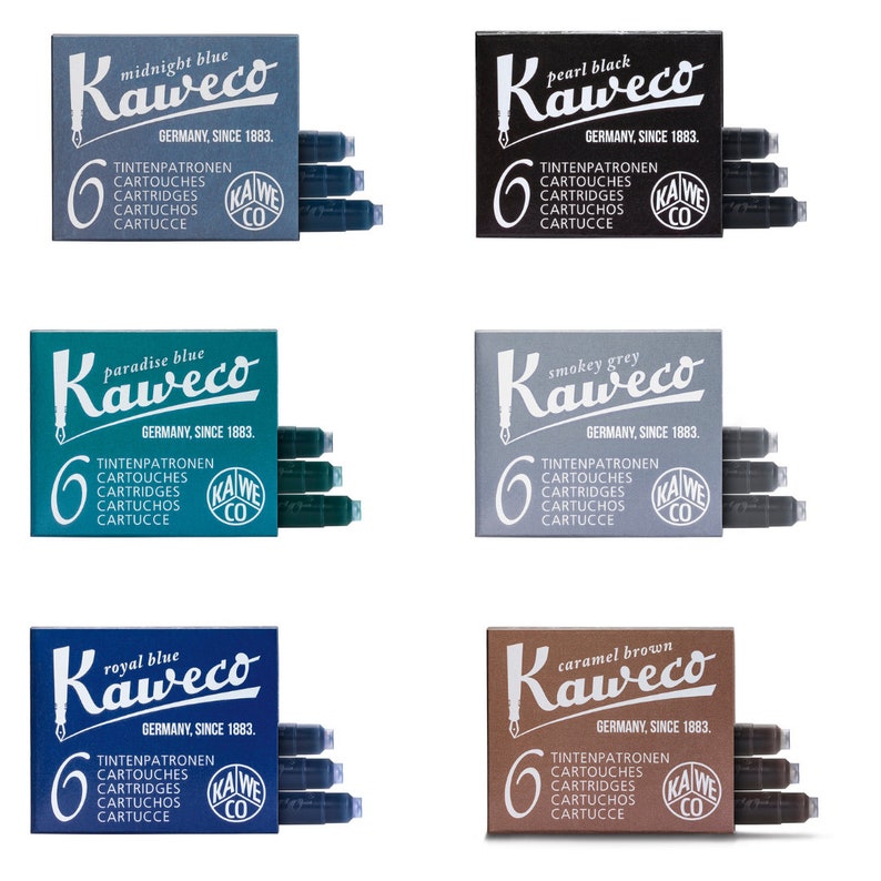 Kaweco Ink Cartridges Set of 6 International Standard Size Etsy