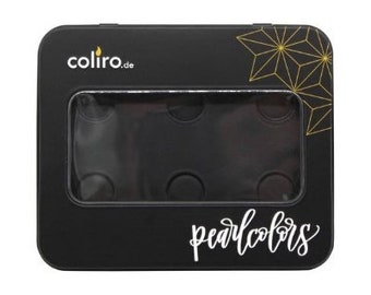 Black Metal Storage Tin Coliro Pearlcolors