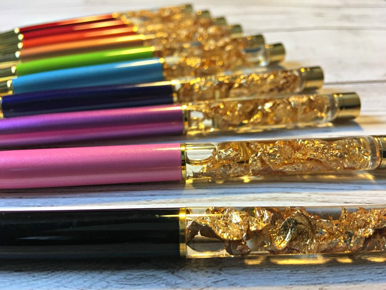 Gold Pen Glitter Pen Bullet Journal Supplies Wedding Pen Etsy