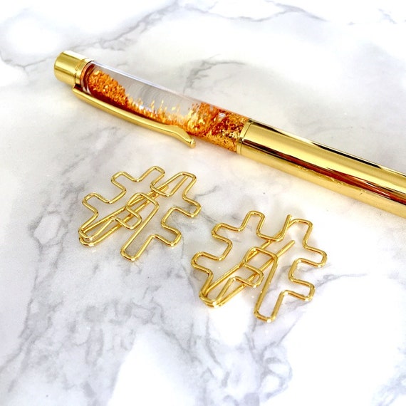 Hashtag Büroklammer, Rose gold Clip, Büroklammer, Blogger Briefpapier, Twitter, social Media, Instagram Addict, glücklich Post, Schulmaterial Hashtag Büroklammer, Rose gold Clip, Büroklammer, Blogger Briefpapier, Twitter, social Media, Instagram Addict, glücklich Post, Schulmaterial