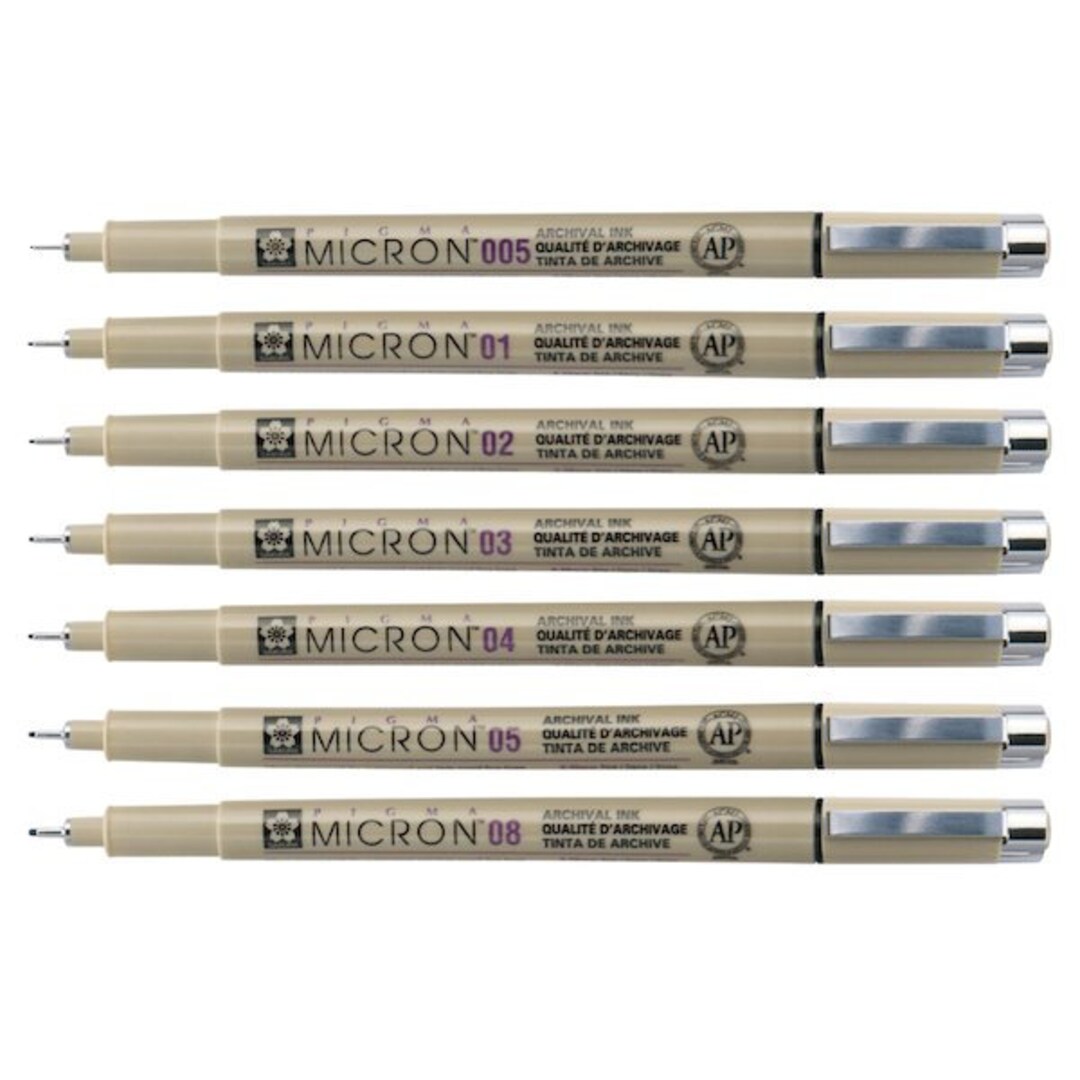 SAKURA Pigma Micron 05 Fineliner Set – 3 Stift, Schwarz & Grau, Für Präzises Zeichnen & Schreiben