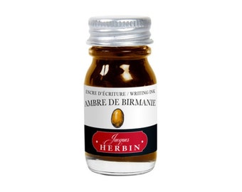 Ambre de Birmanie Herbin Fountain Pen Ink Bottle 10ml