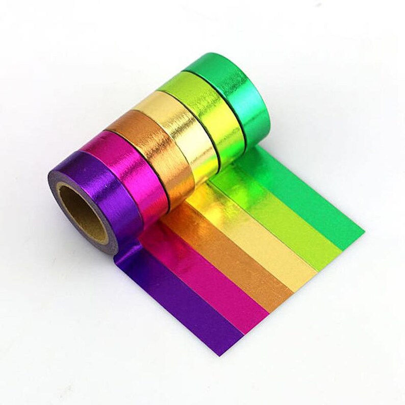 Metallic washi tape set shiny washi tape cheap washi tape Etsy
