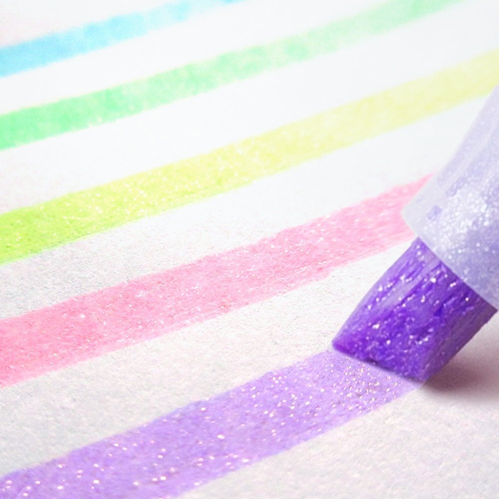 Kirarich Glitter Highlighters - Zebra - Bullet Journal Supplies