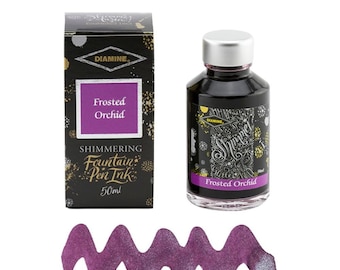 Frosted Orchid Diamine Shimmering Fountain Pen Ink 50ml