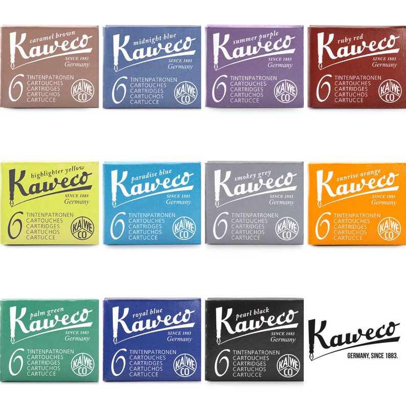 Kaweco Ink Cartridges Set of 6 International Standard Size Etsy