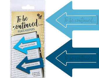 Bookmark Clips, To Be Continued... Place Keepers Blue, page markers