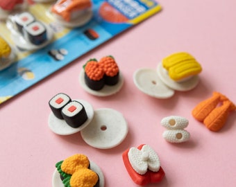 Sushi Erasers, Japanese Stationery, Novelty Rubbers, school supplies, cute gifts