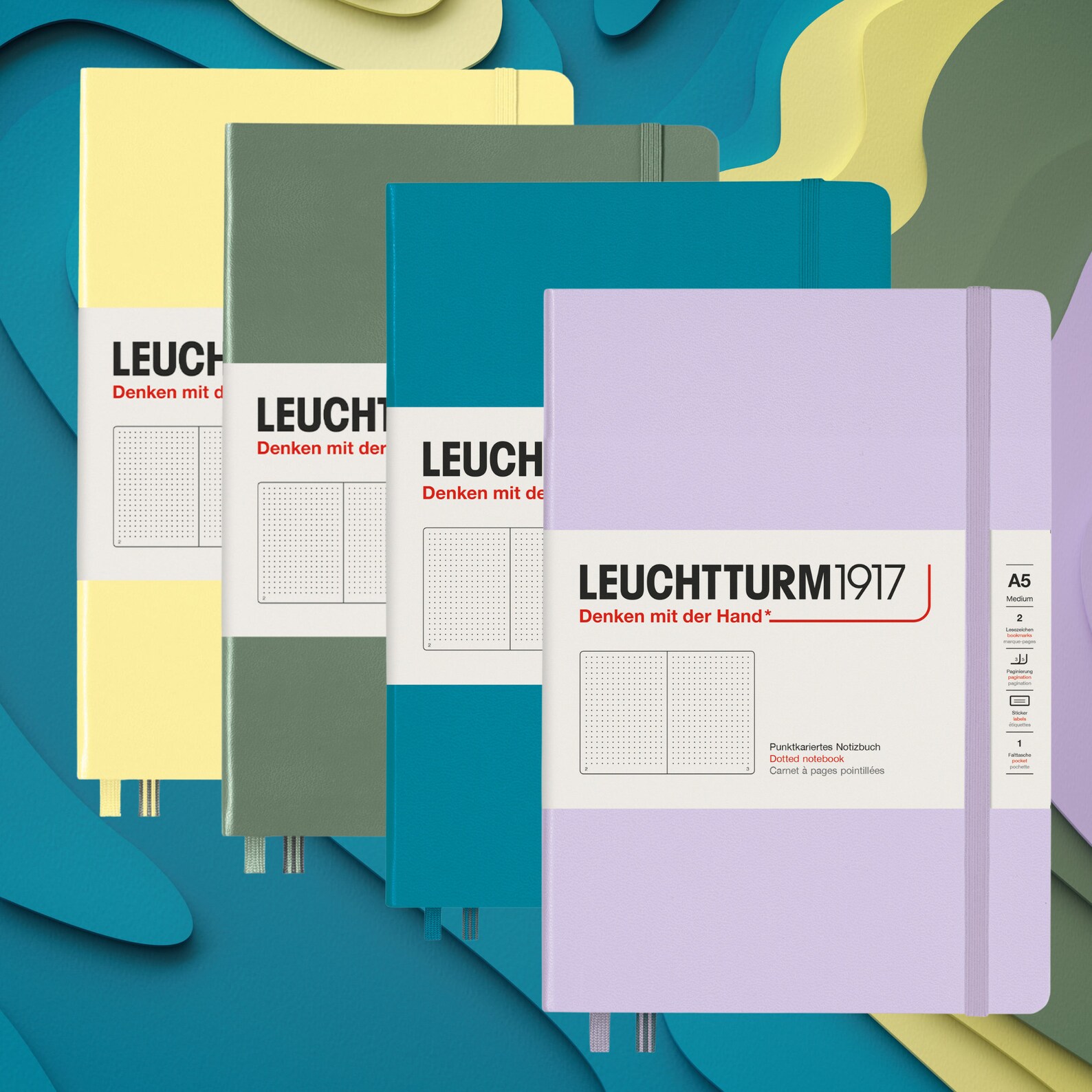 Leuchtturm 1917 A5 Hardcover Dot Grid Bullet Journal Lined or - Etsy