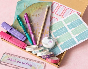 Journalling Starter Set, beginner bullet journal kit, cute stationery gift set