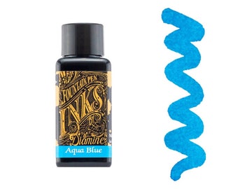 Aqua Blue Diamine Fountain Pen Ink 30ml