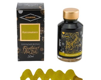 Razzmatazz Diamine Shimmering Fountain Pen Ink 50ml