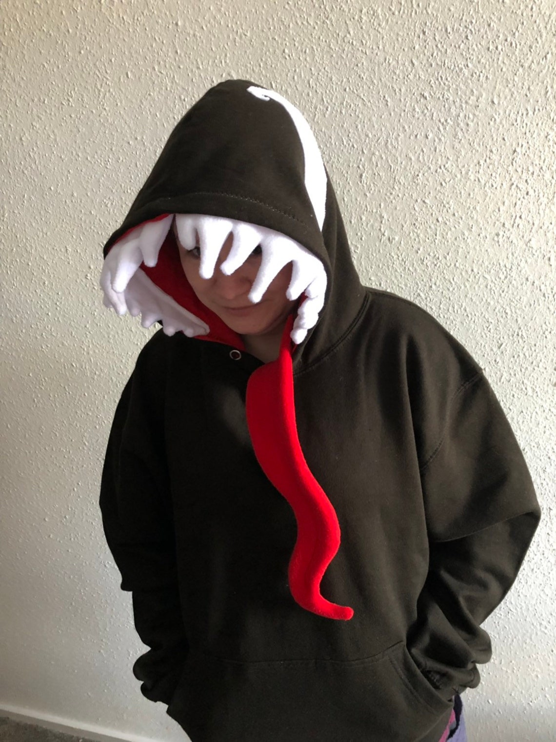 Venom costume hoodie with detachable tongue Child sizing Etsy