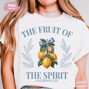 Vintage Christian PNG, The Fruit of The Spirit, Bible Shirt, Jesus Png, God Png, Lemon Png