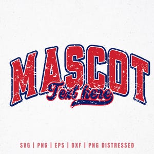Custom Varsity Mascot PNG SVG, School Mascot Shirt Design, Spirit Team Shirt, Custom Team Name, Game Day Png