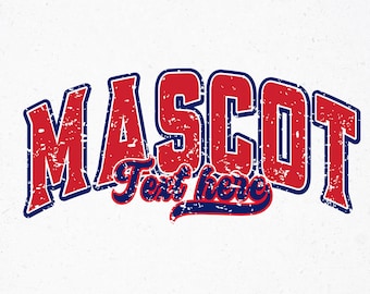 Custom Varsity Mascot PNG SVG, School Mascot Shirt Design, Spirit Team Shirt, Custom Team Name, Game Day Png