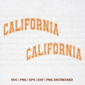 California SVG PNG, California Varsity Sublimation Design, California Shirt Digital Download