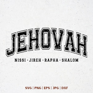 Jehovah Varsity SVG Shirt Design, Yeshua PNG, Christian Shirt