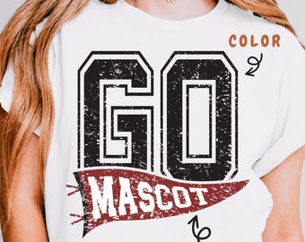 Custom Mascot Sport Design, School Spirit SVG PNG (Digital Download)