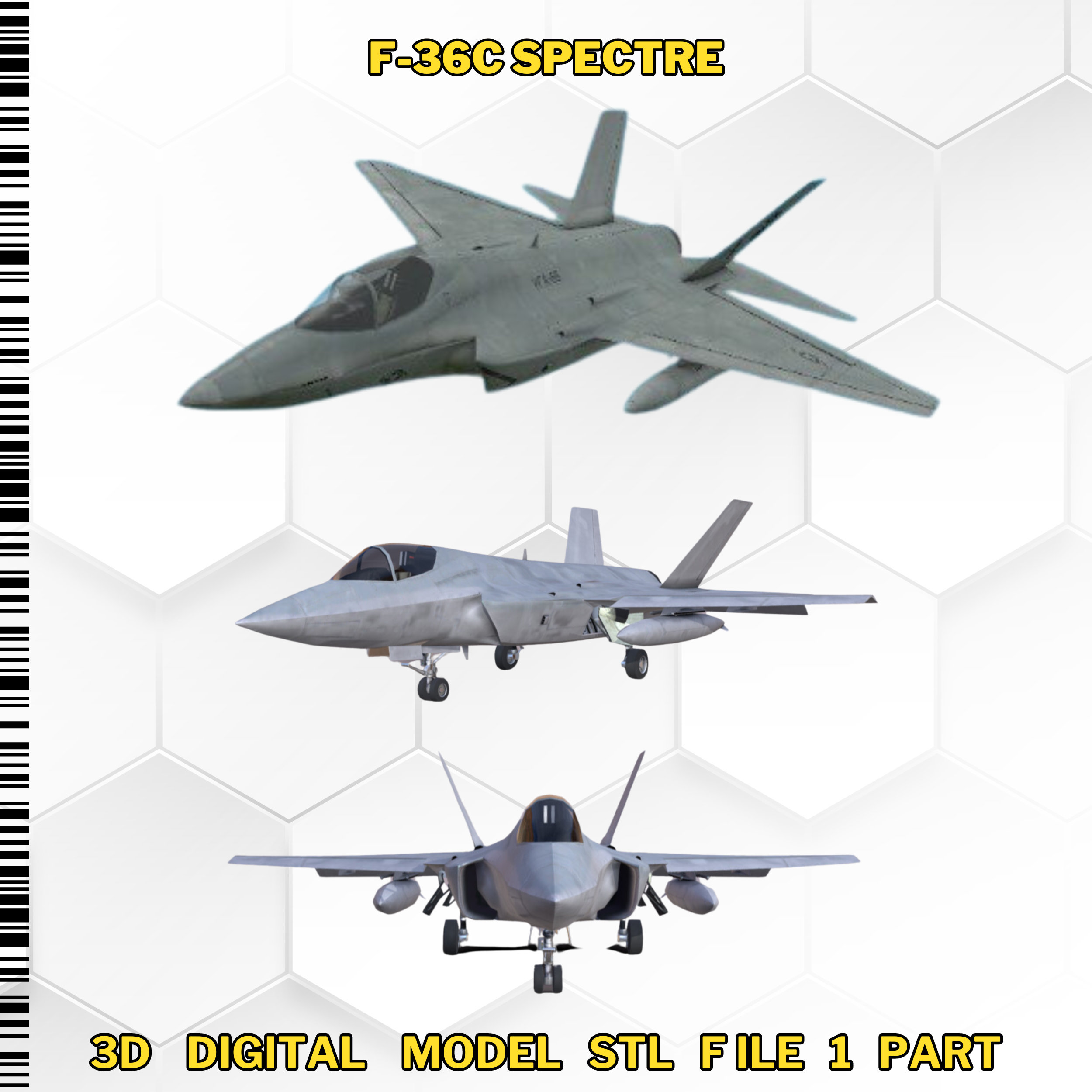F-36C Spectre Stl 3D Model Digital File 