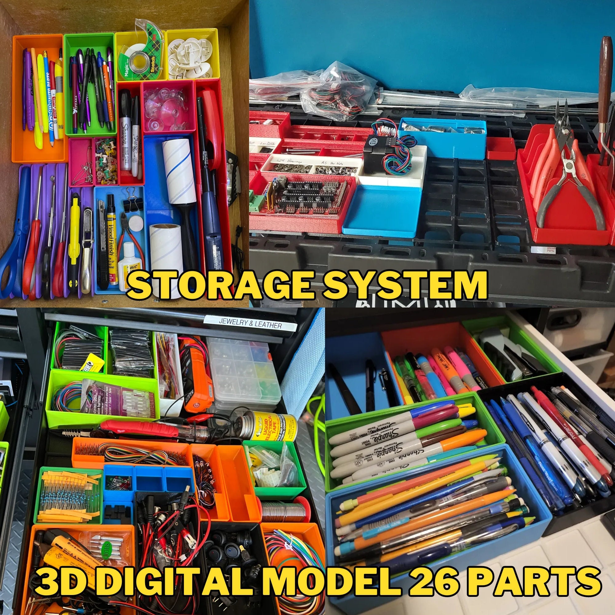 STL file Mini Storage Box with Rotary Drawer・3D printer design to
