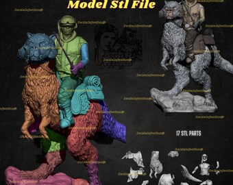Luke Skywalker Tauntaun Star Wars Stl 3D Modell Drucker Stl File
