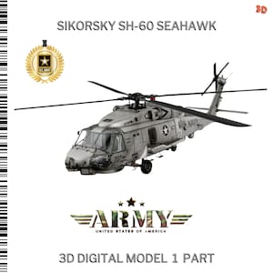 Helicopter Sikorsky SH-60 Seahawk 3D Digital Model File