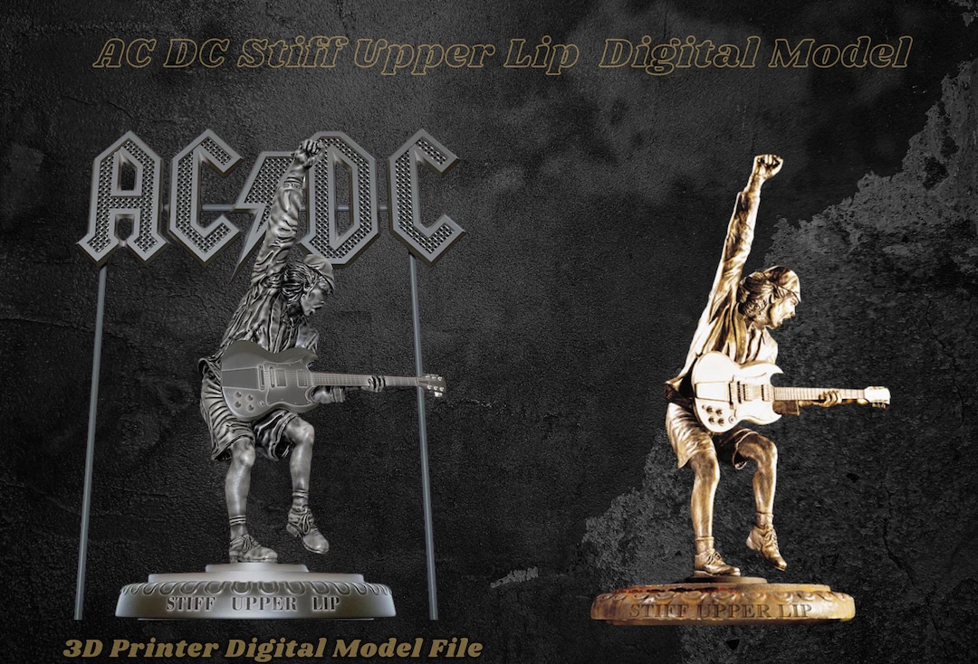 Ac Dc 3D Print Model Figure 3D Print 1 Part Obj File - Etsy