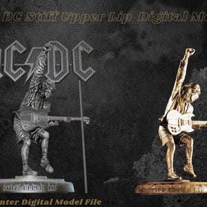 Ac Dc 3D Print Digital Model Figure 3D Print 1 Part Obj Digital Download Stl File