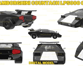 Lamborghini Countach Digitales Modell für 3D-Drucker