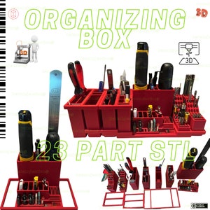 Storage Box Tools Organizer Desk Accessory 3D Model Stl Files