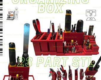 Storage Box Tools Organizer Desk Accessory 3D Model Stl Files