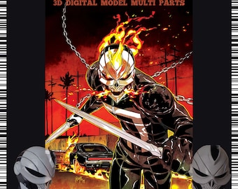 Ghost Rider Helm 3D Modell Stl-Datei