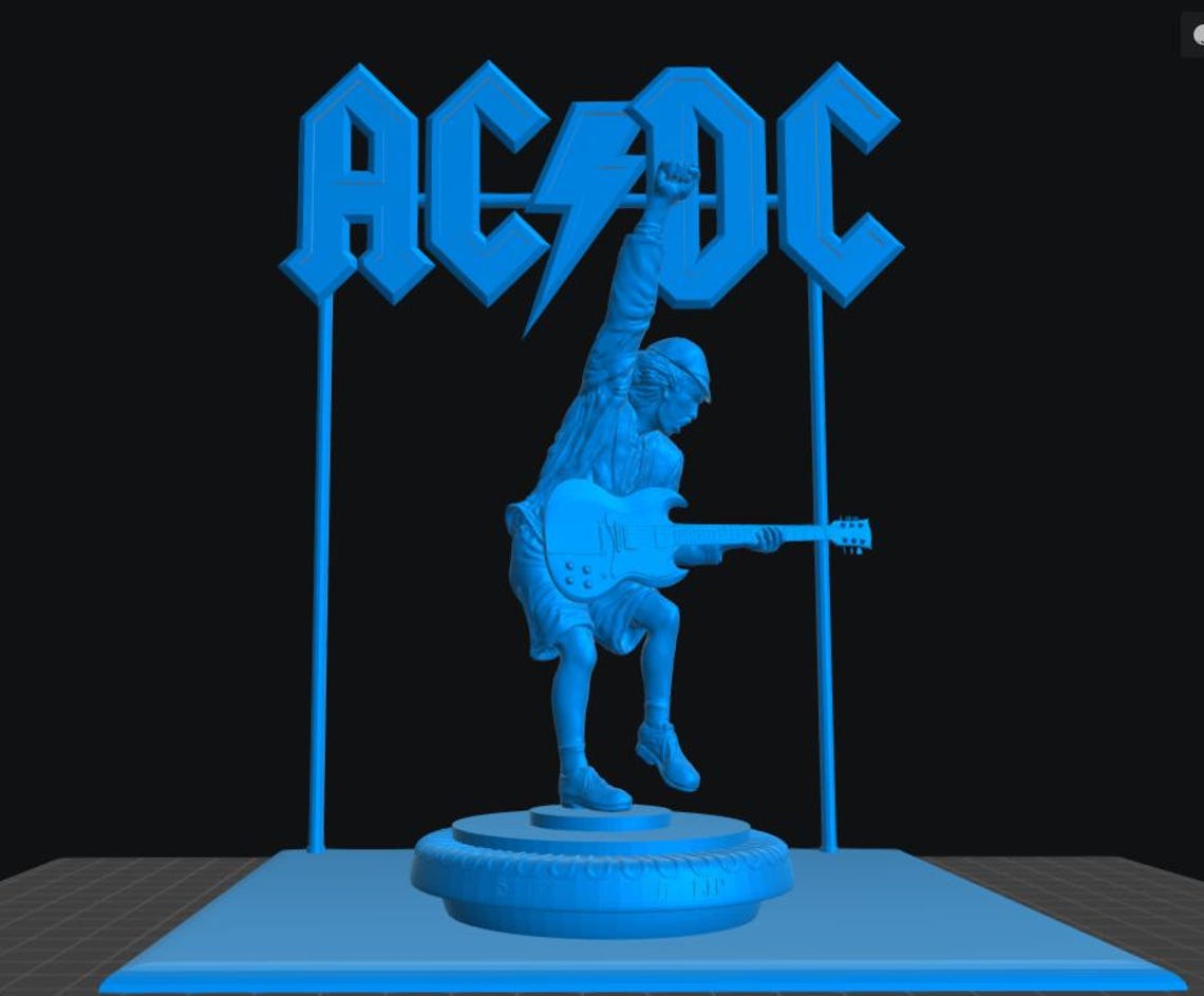 Ac Dc 3D Print Digital Model Figure File 3D Print 1 Part Obj Digital ...