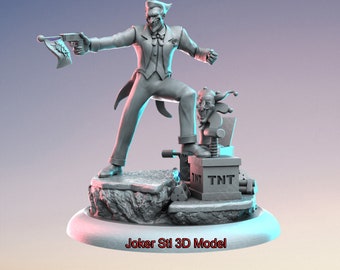 Stl Joker Figure 3D Print Stl File
