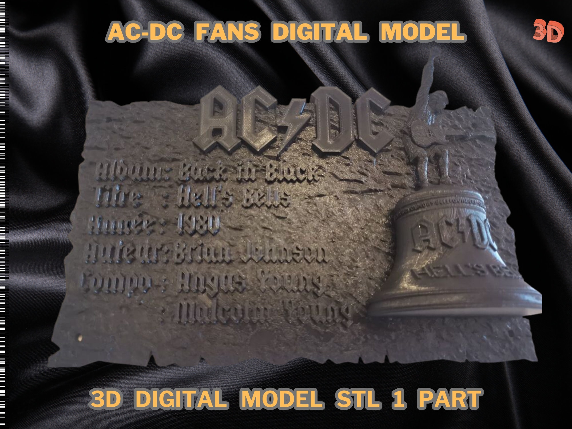 Ac Dc Fans Angus Young 3D Model 1 Part Stl - Etsy