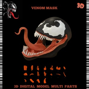 Venom Maske CosPlay 3D Digital Model Drucker Dateien