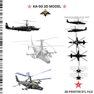 Helicopter Stl Kamov Ka-50 Black Shark 3D Digital Model Stl File