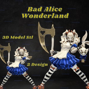 Alice Madness Returns Figure 3D Print Model 3D Printing Model - Threeding