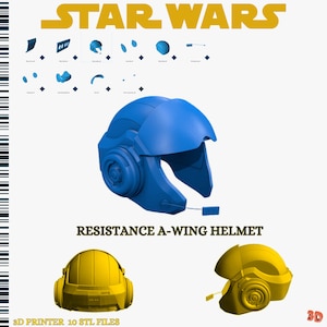 Casco Star Wars Resistance A-WING Modelo digital 3D