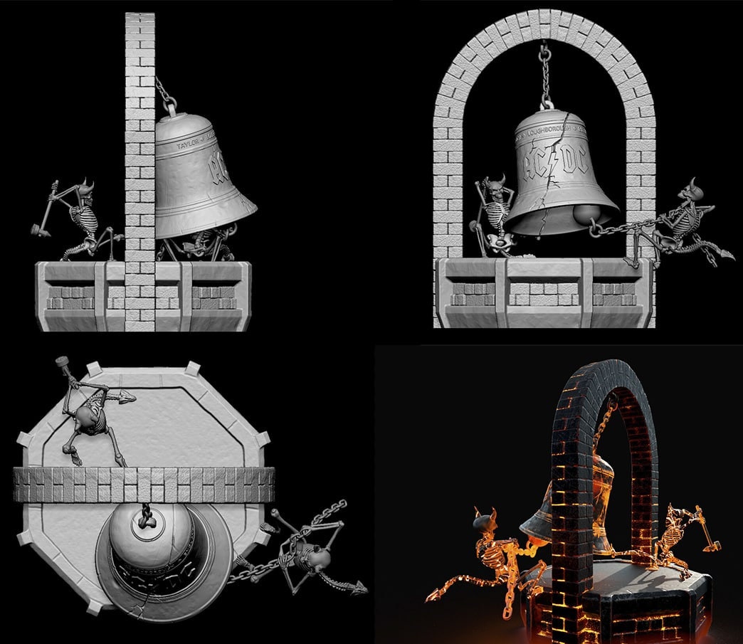 AC DC Hells Bells 3D Digital Model Multi Part Stl Files - Etsy